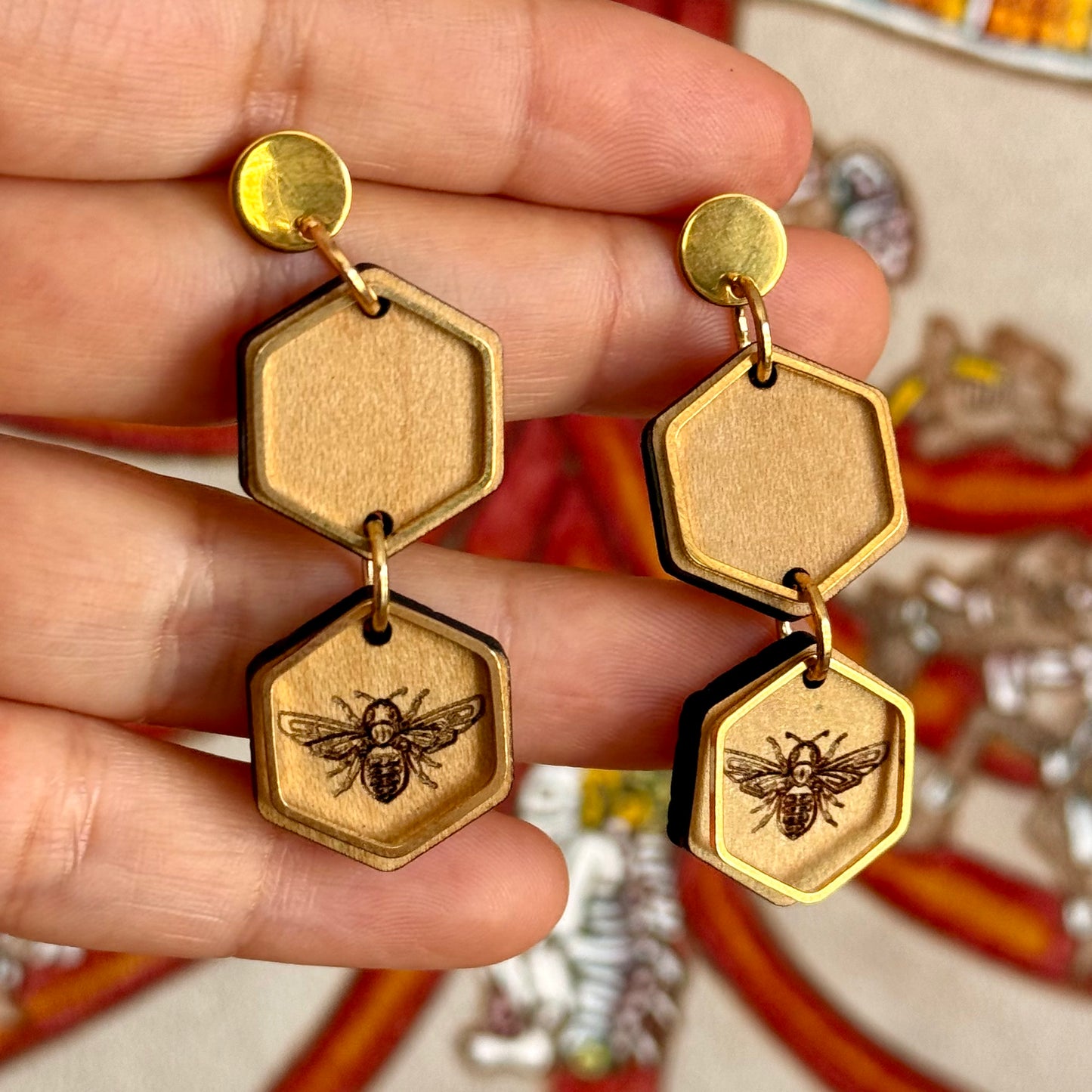 Pendientes de panal