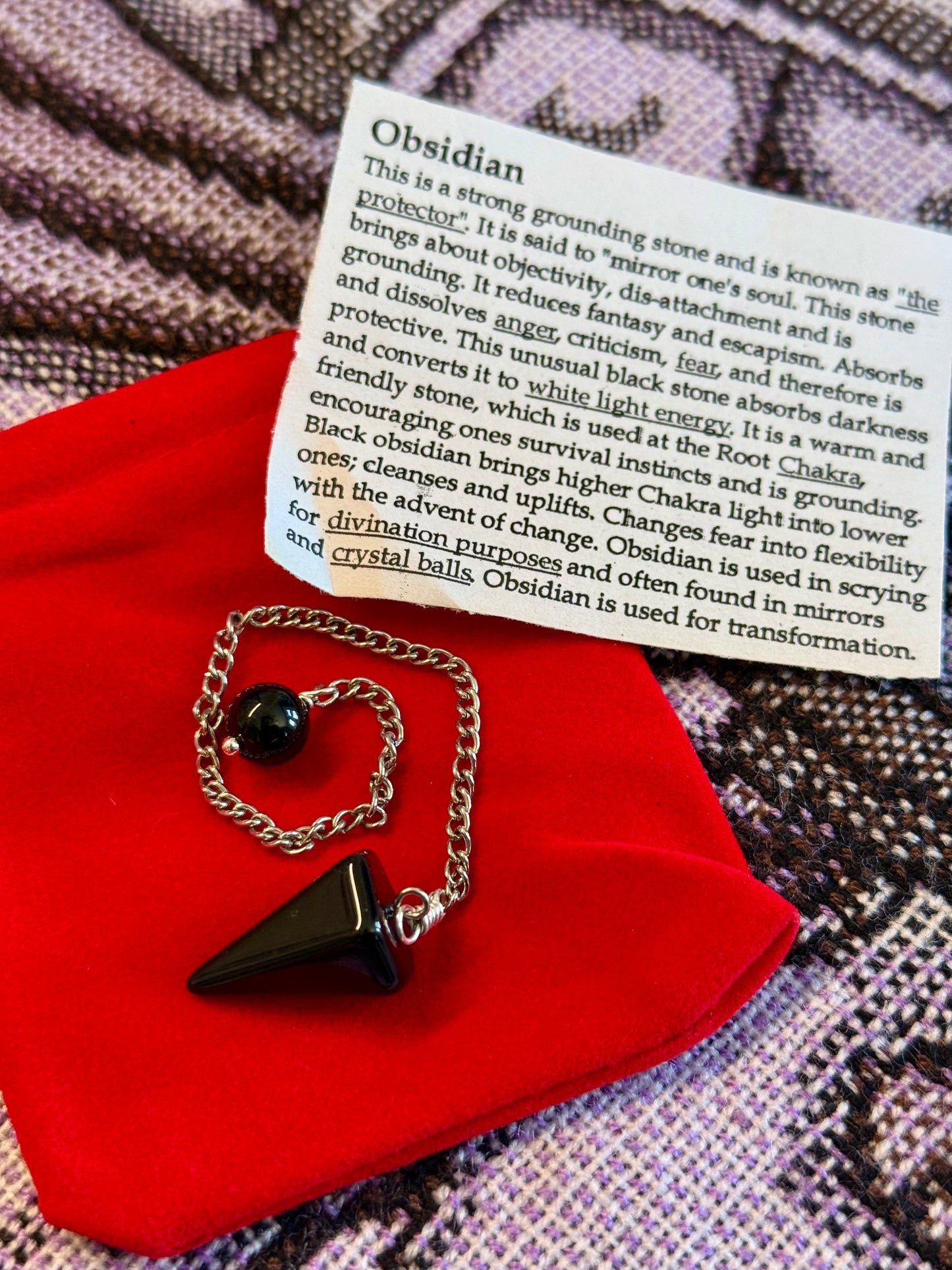 Péndulo de obsidiana