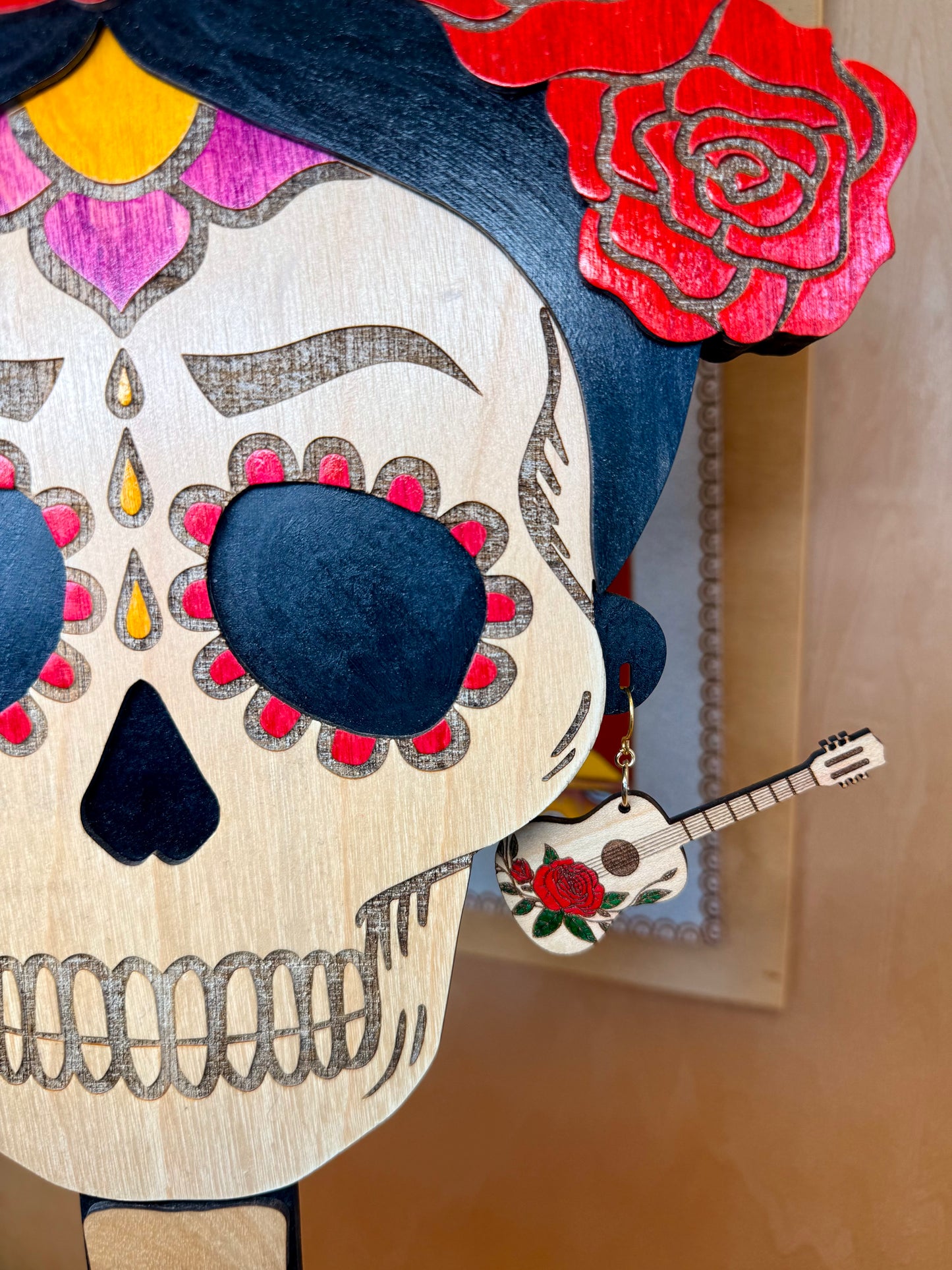 Pendientes de rosa