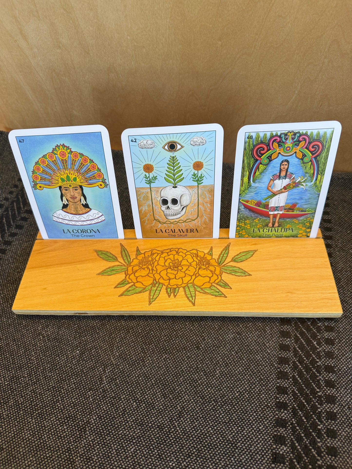 Porta cartas del Tarot de tres maíz