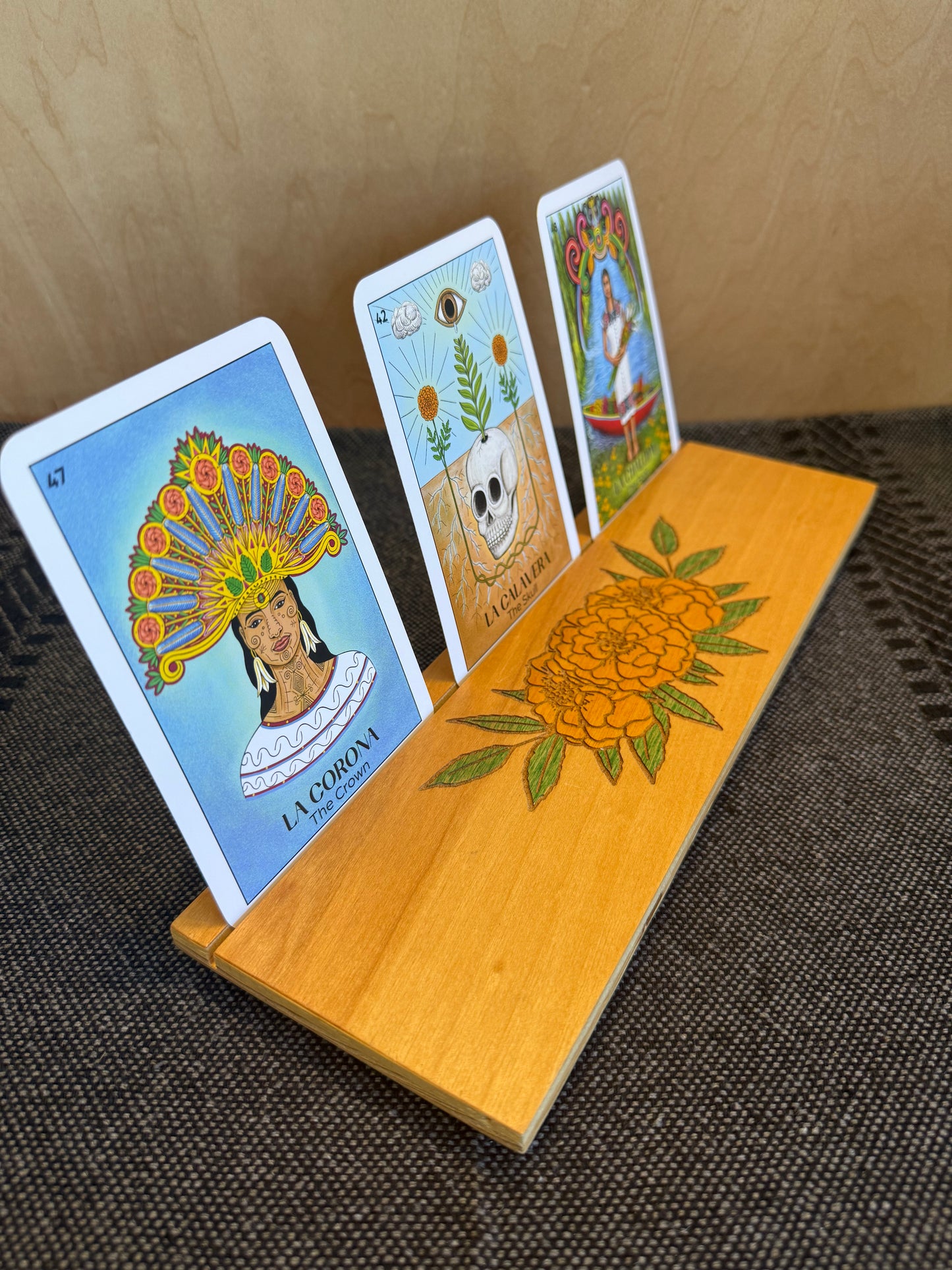Porta cartas del Tarot de tres maíz