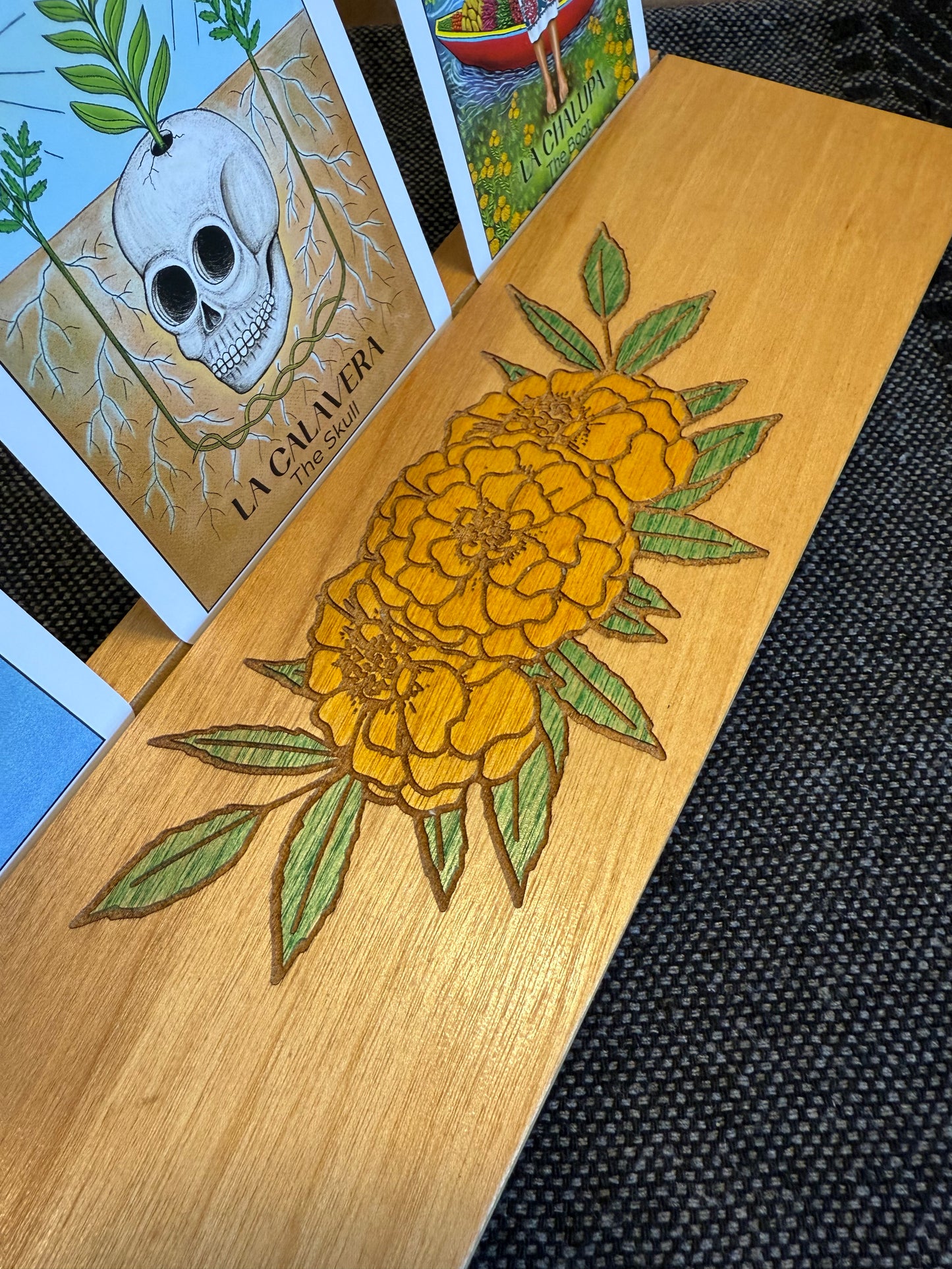 Porta cartas del Tarot de tres maíz