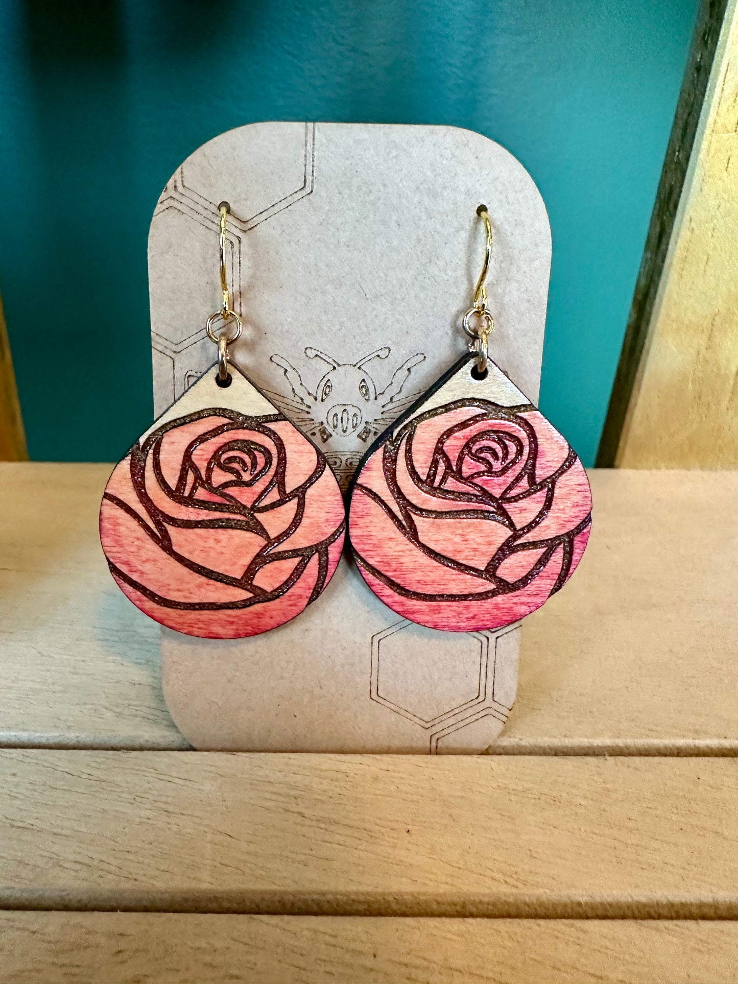 Teardrop Rose earrings