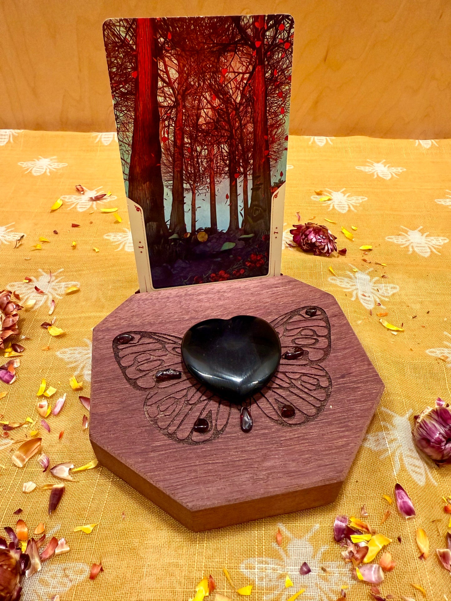 Porta cartas del Tarot de tres maíz