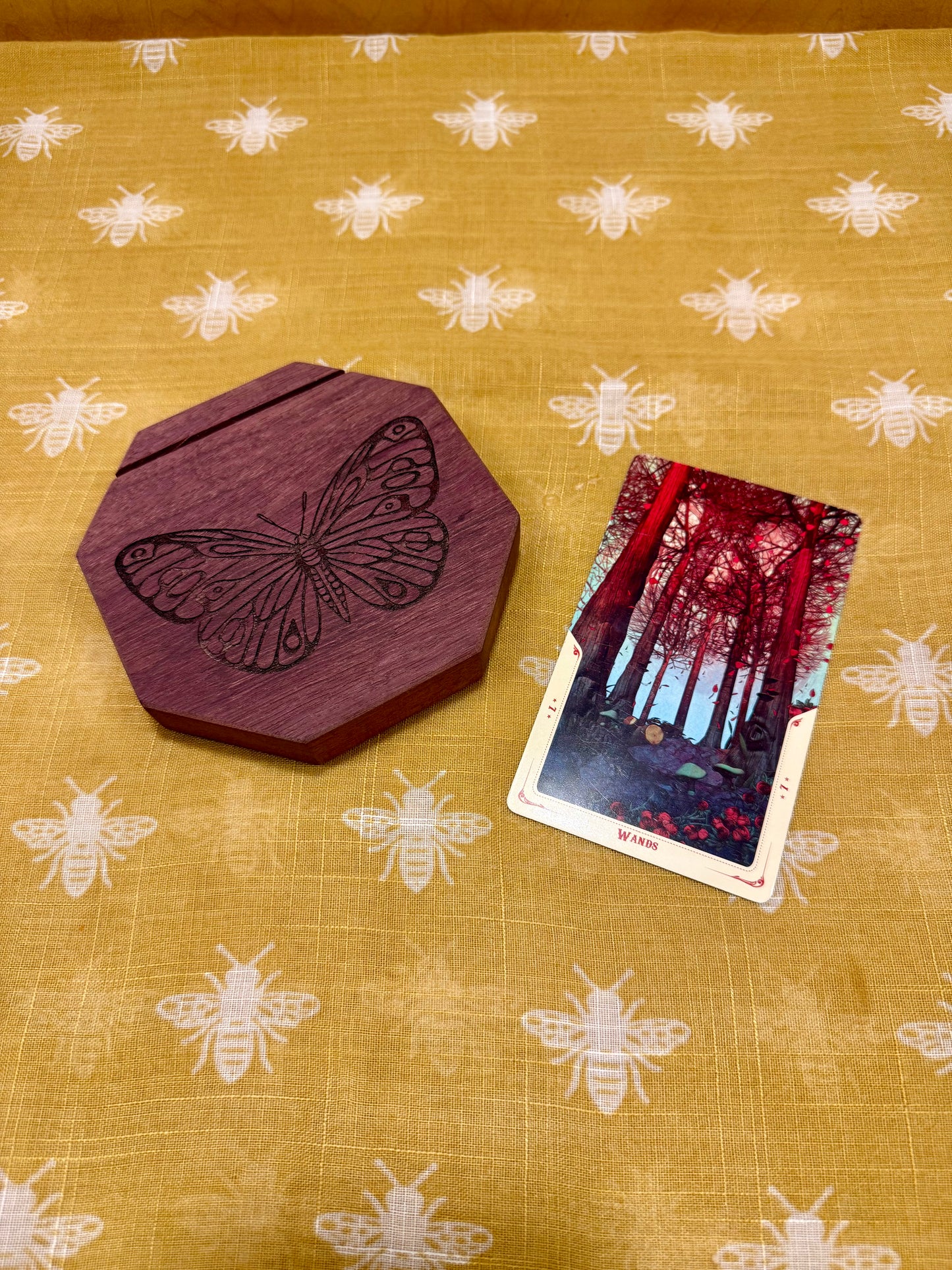 Porta cartas del Tarot de tres maíz