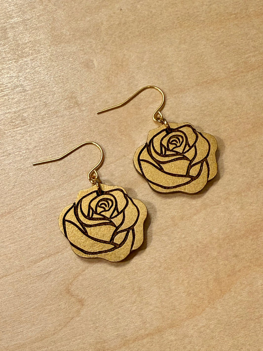 Pendientes de rosa