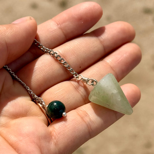Péndulo de ágata verde