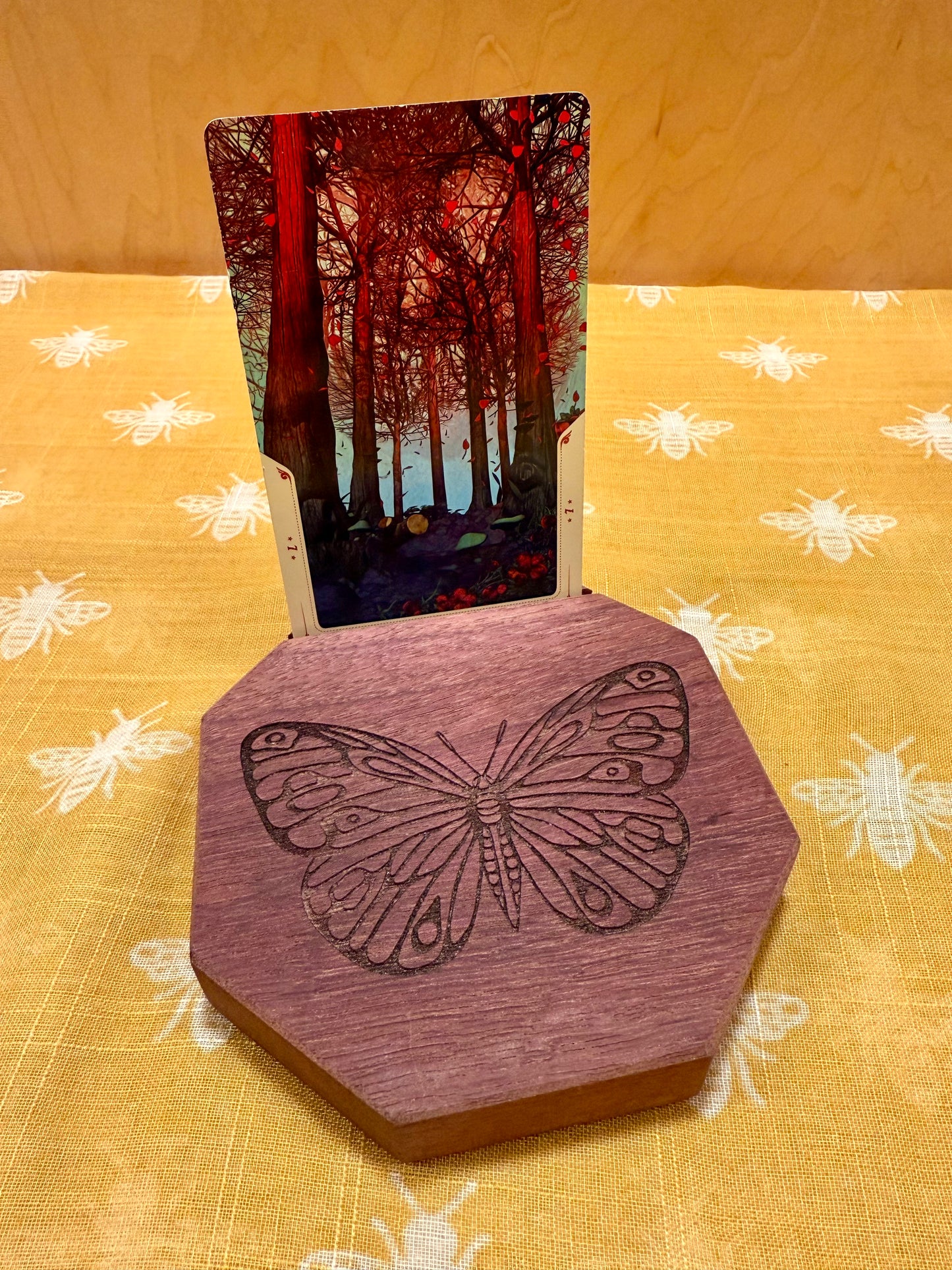 Purpleheart Single Tarot Card Holder