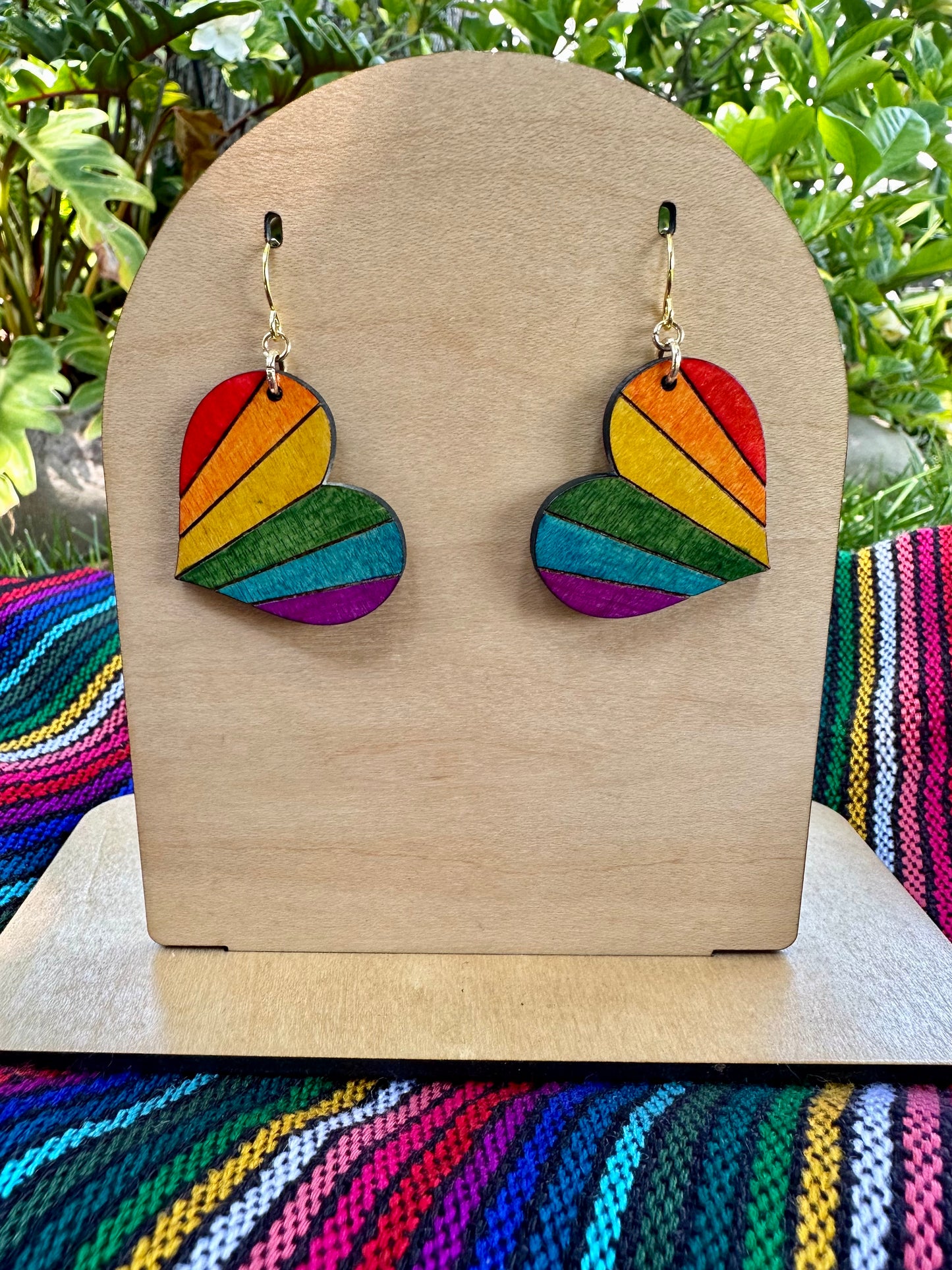 Rainbow Hearts Pride Earrings
