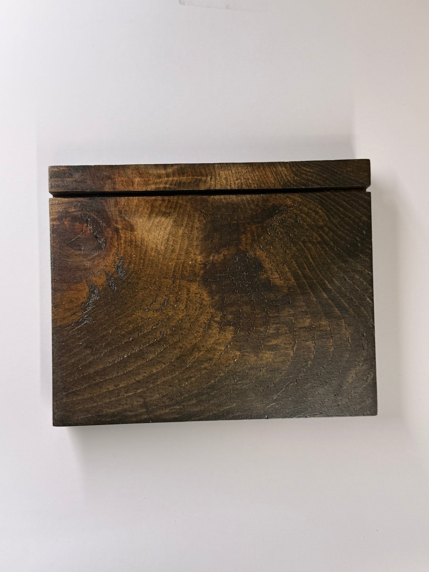Black Stained Pinewood Single Rectangle Tarot Card Holder