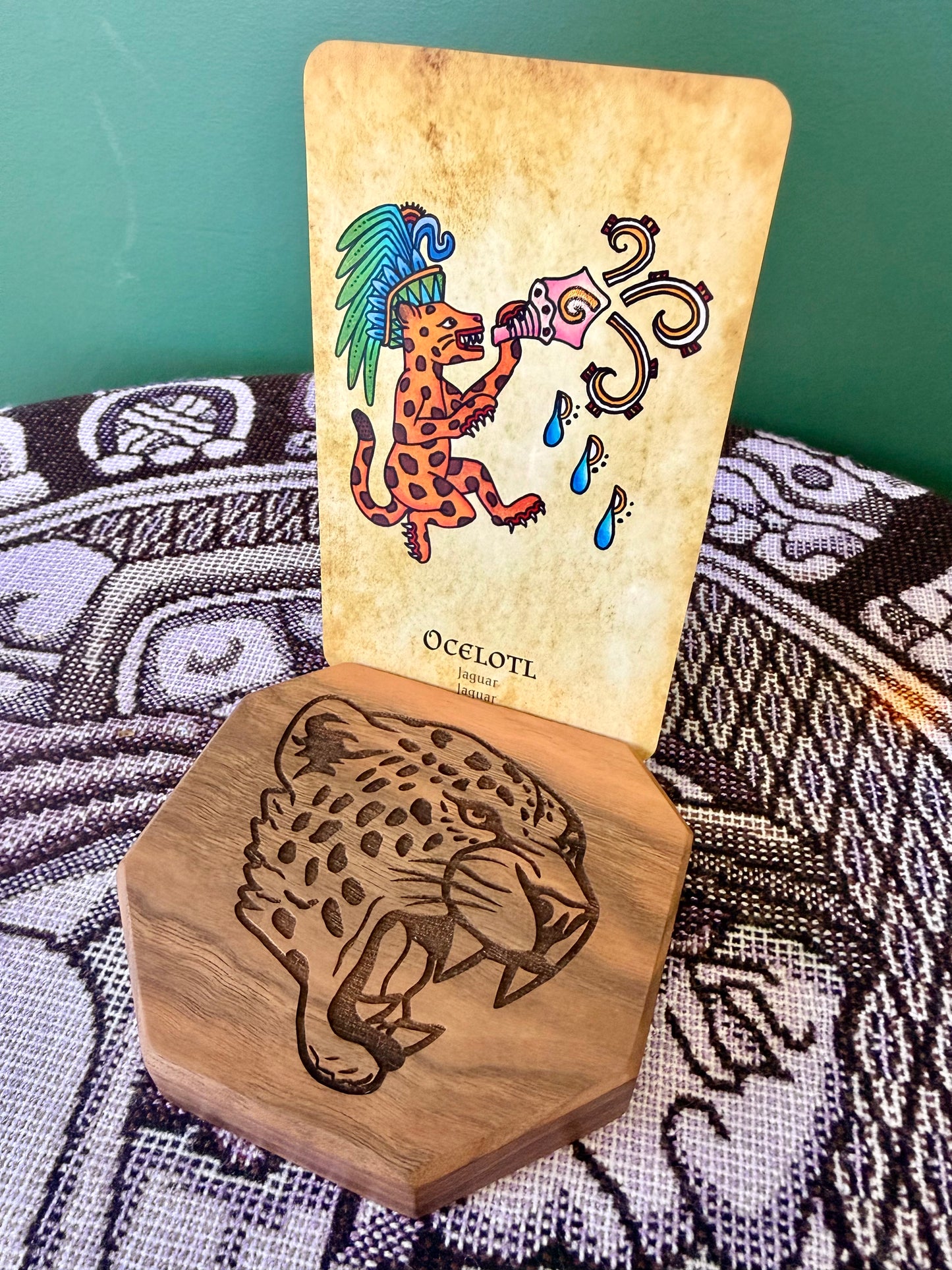 Walnut Single Tarot Card Holder